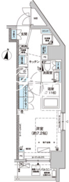 パークキューブ西新宿 501 間取り図