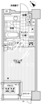 カスタリア銀座 304 間取り図