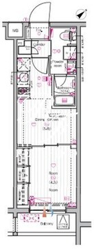 ザ・プレミアムキューブG東中野 215 間取り図