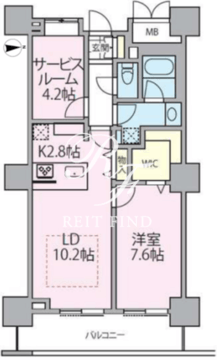 ロイヤルパークスタワー南千住 1017 間取り図