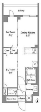 ザ・グラヴィティ新宿 307 間取り図