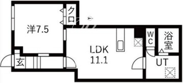 アイリス渋谷 B105 間取り図