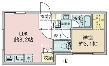 フォルスクラス東蒲田 201 間取り図