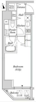 カーサスプレンディッド虎ノ門 401 間取り図