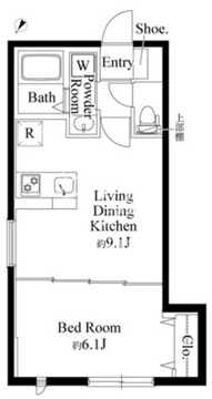 フォルスクラス駒込西ケ原 101 間取り図