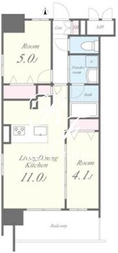 ルーツ新宿若松町 1201 間取り図