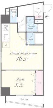 テレジャンデール護国寺イースト 303 間取り図