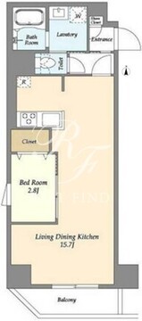 アルファコート谷在家 303 間取り図