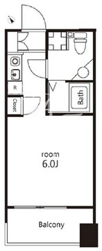 クレジデンス神谷町 1304 間取り図
