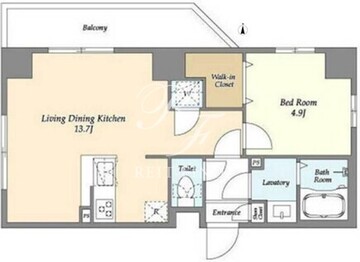 アルファコート谷在家 404 間取り図