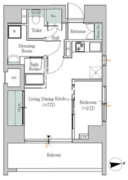 ワンルーフフラット戸越 1001 間取り図