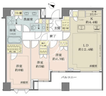ザ・パークハウス千代田六番町 503 間取り図