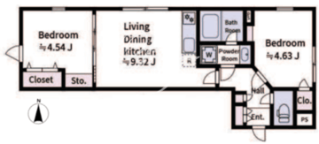 アラート大山 207 間取り図