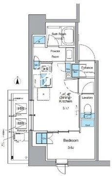 ルフォンプログレ上野御徒町 201 間取り図