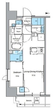 ルフォンプログレ上野御徒町 202 間取り図