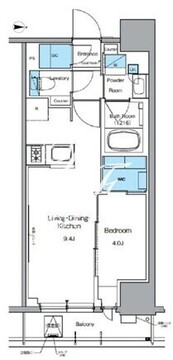 ルフォンプログレ上野御徒町 203 間取り図