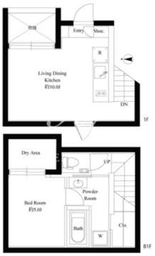スクエアコート早稲田 5 間取り図
