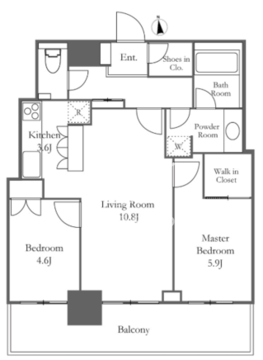 リエトコートアルクスタワー 1704 間取り図