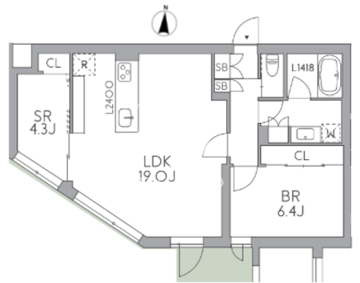 グランデュオ中野7 102 間取り図
