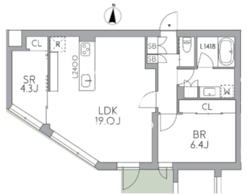 グランデュオ中野7 302 間取り図