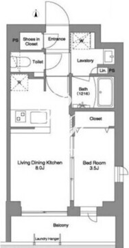 コンフォリア戸越公園 406 間取り図