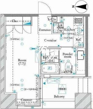 ザ・タワー芝浦 701 間取り図