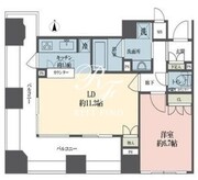 ルネ新宿御苑タワー 1606 間取り図