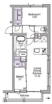イプセ白金台 503 間取り図
