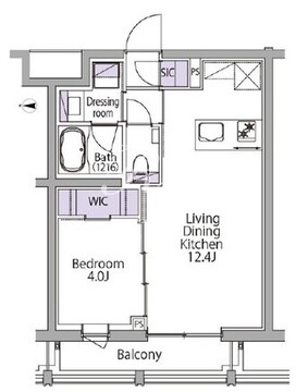 イプセ白金台 502 間取り図