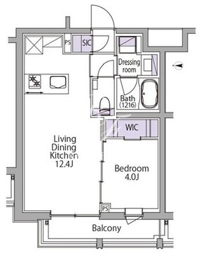 イプセ白金台 402 間取り図