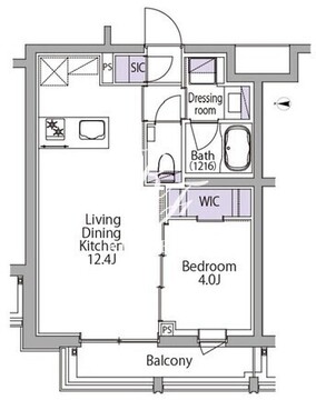 イプセ白金台 302 間取り図
