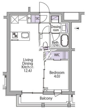 イプセ白金台 202 間取り図