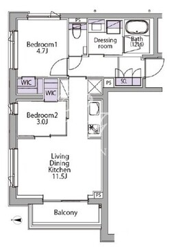 イプセ白金台 401 間取り図