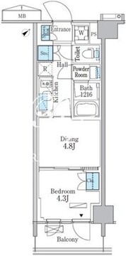 パークアクシス品川南大井パークフロント 804 間取り図