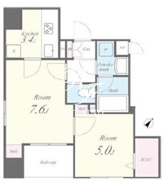 アヴェニール東麻布 201 間取り図