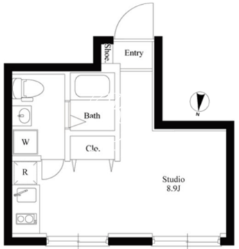 グラウンデュークス西大島 202 間取り図