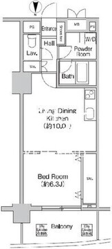 プライムアーバン町屋サウスコート 707 間取り図