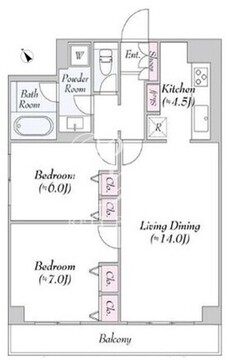 ヴァンテ・アン神楽坂 310 間取り図