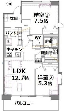 アクティ目黒駅前 2-401 間取り図