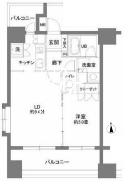 カスタリア森下 801 間取り図