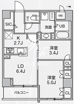 アリビス中野 202 間取り図