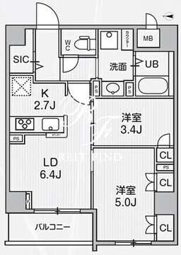アリビス中野 302 間取り図