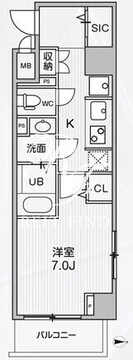 アリビス中野 209 間取り図