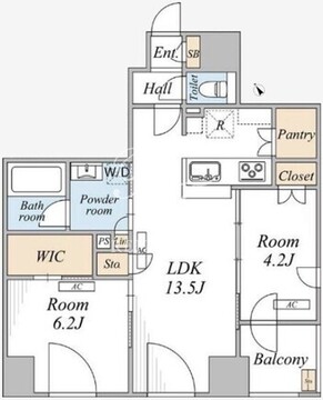 ザ　メイフェア 202 間取り図