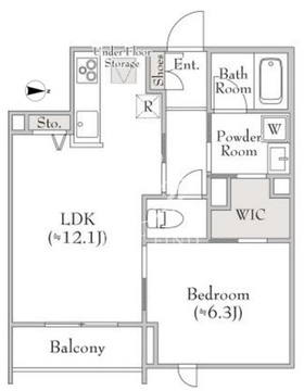 ベレオ三軒茶屋 106 間取り図