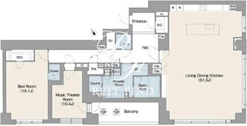 プレステージレジデンス白金台 202 間取り図