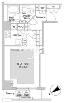コンフォリア日本橋人形町イースト 307 間取り図