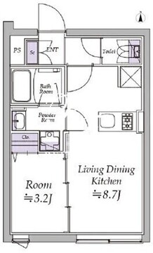 アトリオフラッツ清澄白河 404 間取り図