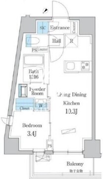 デュオフラッツ板橋大山 201 間取り図