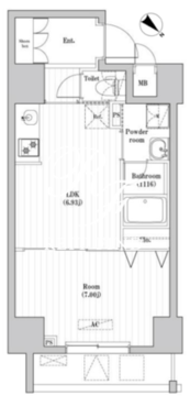 クレアティフ押上 302 間取り図